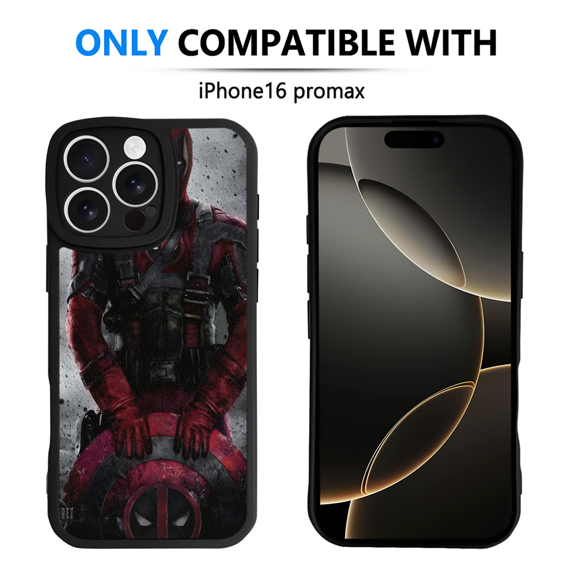 （画像用） Deadpool デッドプール 【iPhone 16シリーズ対応】シリコンスマホケース（レザー調） 材質：シリコン